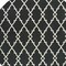 Homeroots 8 ft. Round Black & Ivory Trellis Indoor & Outdoor Area Rug 389536 - alternate 10